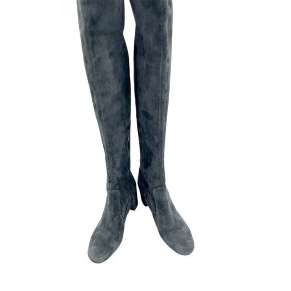 VINCE Blythe Grey Suede Leather Over the Knee Boots NEW SZ 8 NEW